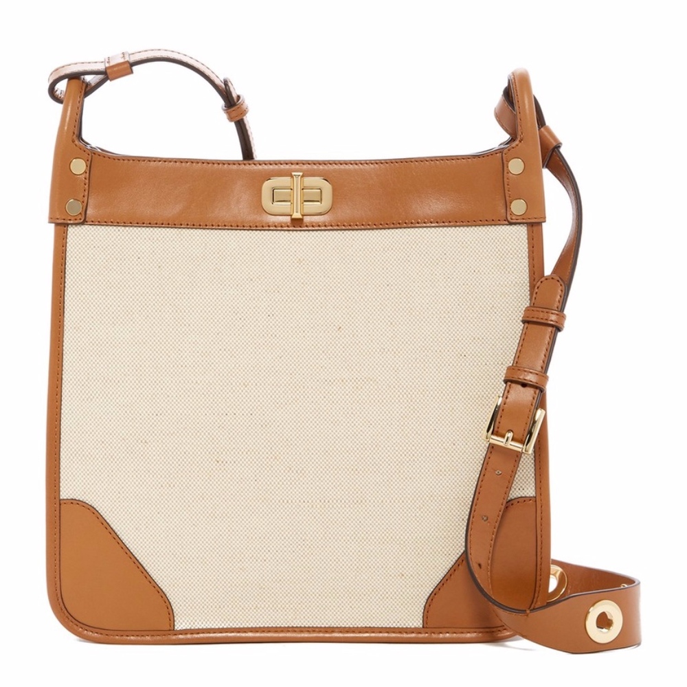 Michael Kors Sullivan Lg Leather & Linen Bag